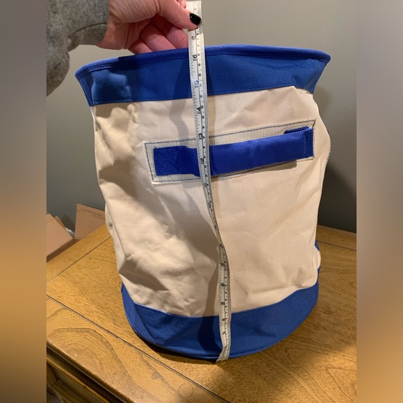 Canvas Laundry and Storage Basket, Foldable, Personalized Sleeve,Great Condition - Picture 5 of 15